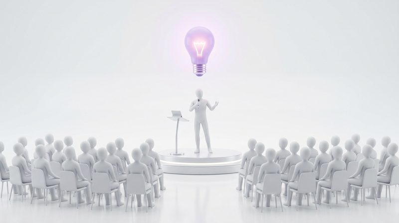 3D illustration of an organised event space